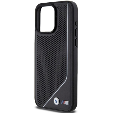 Originalus BMW dėklas Perforated Twisted Line MagSafeiPhone 15 Pro - juodas 5