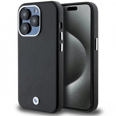 Originalus BMW dėklas Signature Wrapped Metal MagSafeiPhone 14 Pro - juodas