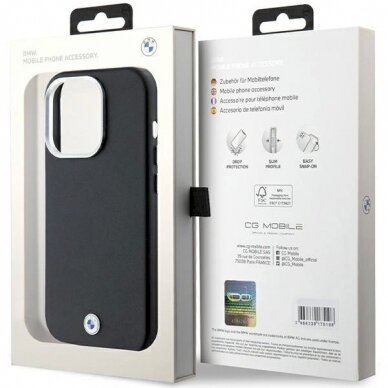 Originalus BMW dėklas Signature Wrapped Metal MagSafeiPhone 14 Pro Max - juodas 7