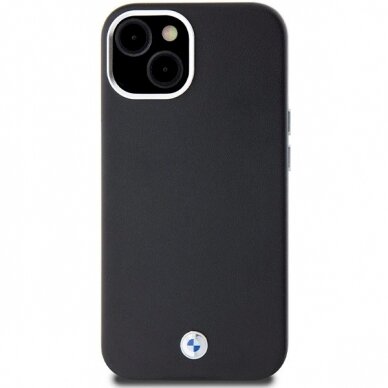 Originalus BMW dėklas Signature Wrapped Metal MagSafeiPhone 14/15/13 - juodas 2