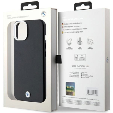 Originalus BMW dėklas Signature Wrapped Metal MagSafeiPhone 15 Plus / 14 Plus - juodas 7