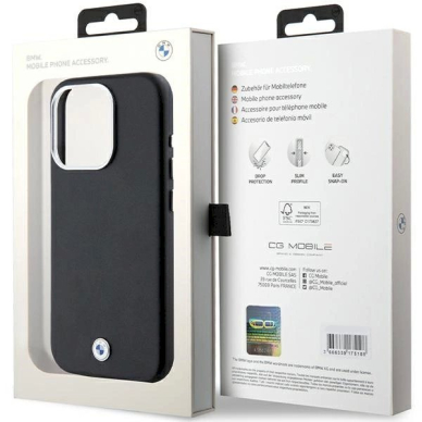 Originalus BMW dėklas Signature Wrapped Metal MagSafeiPhone 15 Pro - juodas 7