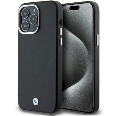 Originalus BMW dėklas Signature Wrapped Metal MagSafeiPhone 15 Pro Max - juodas