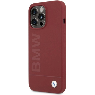 Originalus BMW dėklas Silicone Big Logo MagSafeiPhone 15 Pro Max raudonas 1