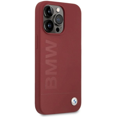 Originalus BMW dėklas Silicone Big Logo MagSafeiPhone 15 Pro Max raudonas 3