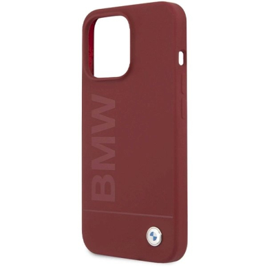 Originalus BMW dėklas Silicone Big Logo MagSafeiPhone 15 Pro Max raudonas 5