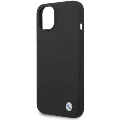 Originalus BMW dėklas Silicone Metal LogoiPhone 15 / 14 / 13 - juodas 5