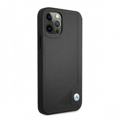 Originalus dėklas BMW BMHCP12LRCDPK iPhone 12 Pro Max 6,7"  Juodas hardcase Leather Deboss 3