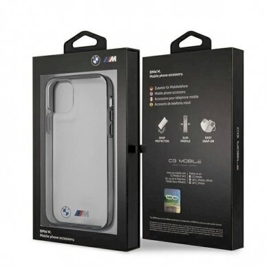 Originalus dėklas BMW BMHCP12SMBTOK iPhone 12 mini 5,4" Permatomas hardcase Sandblast 7