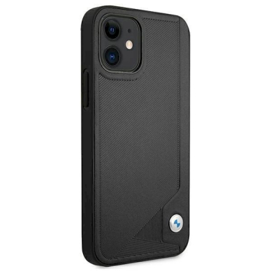 Originalus dėklas BMW BMHCP12SRCDPK iPhone 12 mini 5,4"  Juodas hardcase Leather Deboss 3