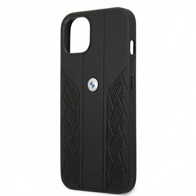 Originalus dėklas BMW BMHCP13SRSPPK iPhone 13 mini 5,4"  Juodas hardcase Leather Curve Perforate 5