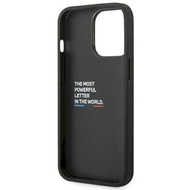 Originalus dėklas BMW BMHCP14L22NBCK iPhone 14 Pro 6.1 Juodas Leather Carbon 6