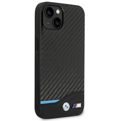 Originalus dėklas BMW BMHCP14M22NBCK iPhone 14 Plus 6.7 Juodas Leather Carbon 3