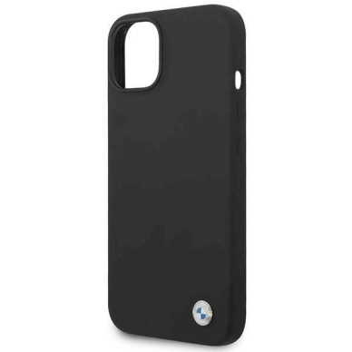 Originalus dėklas BMW BMHCP14MSILBK iPhone 14 Plus 6.7  Juodas Silicone Metal Logo 5