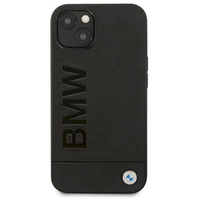 Originalus dėklas BMW BMHCP14MSLLBK iPhone 14 Plus 6.7 Juodas Leather Stamp 2