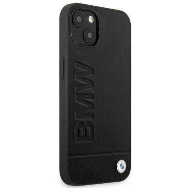 Originalus dėklas BMW BMHCP14MSLLBK iPhone 14 Plus 6.7 Juodas Leather Stamp 3