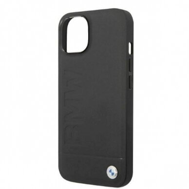 Originalus dėklas BMW BMHMP14SSLLBK iPhone 14 6.1 Juodas hardcase Signature Logo Imprint Magsafe 5