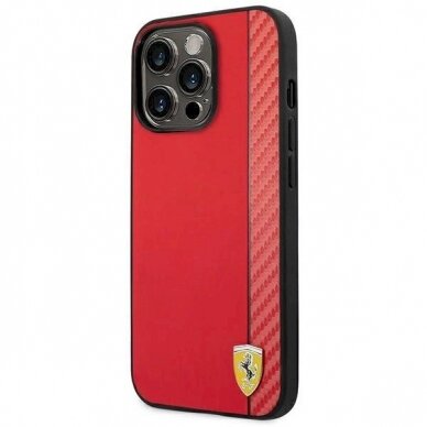 Originalus dėklas Ferrari FEHCP14LAXRE iPhone 14 Pro 6.1  Raudonas hardcase Carbon 1