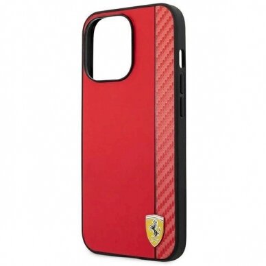 Originalus dėklas Ferrari FEHCP14LAXRE iPhone 14 Pro 6.1  Raudonas hardcase Carbon 5