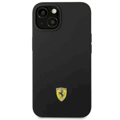 Originalus dėklas Ferrari FEHCP14MSIBBK iPhone 14 Plus 6.7  Juodas hardcase Silicone Metal Logo 2