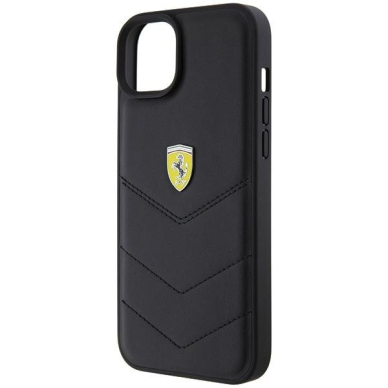 Originalus dėklas Ferrari FEHCP15MRDUK iPhone 15 Plus 6.7  Juodas hardcase Quilted Metal Logo 5