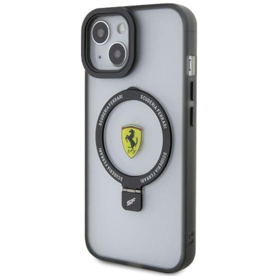 Originalus dėklas Ferrari FEHMP15SUSCAH iPhone 15 6.1  Permatomas hardcase Ring Stand 2023 Collection MagSafe 1