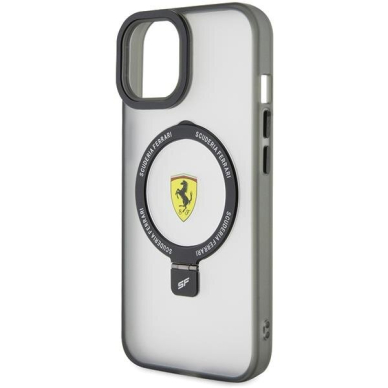 Originalus dėklas Ferrari FEHMP15SUSCAH iPhone 15 6.1  Permatomas hardcase Ring Stand 2023 Collection MagSafe 5