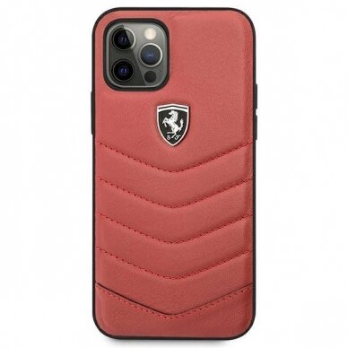 Originalus dėklas Ferrari FEHQUHCP12MRE iPhone 12/12 Pro Raudonas hardcase Off Track Quilted 2