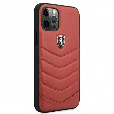 Originalus dėklas Ferrari FEHQUHCP12MRE iPhone 12/12 Pro Raudonas hardcase Off Track Quilted 3