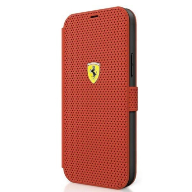 Originalus dėklas Ferrari FESPEFLBKP12SRE iPhone 12 mini 5.4  Raudonas book On Track Perforated 1