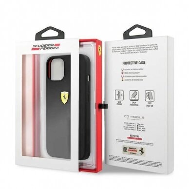 Originalus dėklas Ferrari FESSIHCP13SBK iPhone 13 mini 5.4  Juodas hardcase Silicone 7