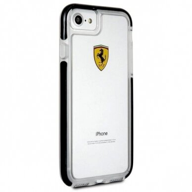 Originalus dėklas Ferrari Hardcase FEGLHCP7BK iPhone 7/8 SE 2020 / SE 2022 Shockproof Permatomas Juodas 1