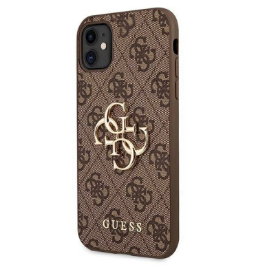 Originalus dėklas Guess case skirta iPhone 11 / XR from the 4G Big Metal Logo series - Rudas 1