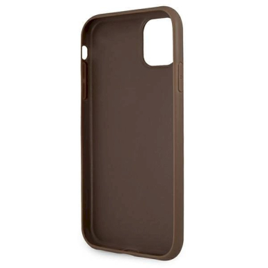 Originalus dėklas Guess case skirta iPhone 11 / XR from the 4G Big Metal Logo series - Rudas 6