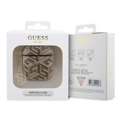 Originalus dėklas Guess GUA2PGCE4CW case skirta AirPods 1/2 - Rudas GCube Charm 2