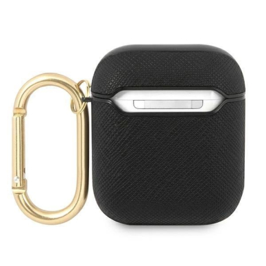 Originalus dėklas Guess GUA2SASMK AirPods cover Juodas Saffiano Script Metal Collection 1