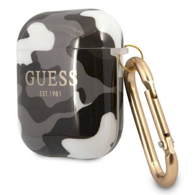 Originalus dėklas Guess GUA2UCAMG AirPods cover Juodas Camo Collection 1