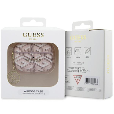 Originalus dėklas Guess GUAP2PGCE4CP case skirta AirPods Pro 2 cover - rožinis GCube Charm 3