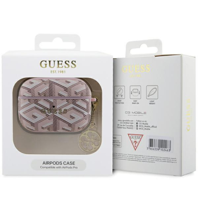 Originalus dėklas Guess GUAPPGCE4CP case skirta AirPods Pro - rožinis GCube Charm 2