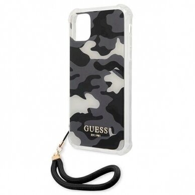 Originalus dėklas Guess GUHCN61KSARBK iPhone 11 6.1  / Xr Juodas hardcase Camo Collection 5