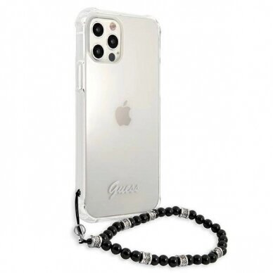 Originalus dėklas Guess GUHCP12LKPSBK iPhone 12 Pro Max 6.7  Permatomas hardcase Juodas Pearl 2