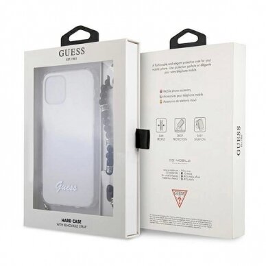 Originalus dėklas Guess GUHCP12LKPSBK iPhone 12 Pro Max 6.7  Permatomas hardcase Juodas Pearl 7