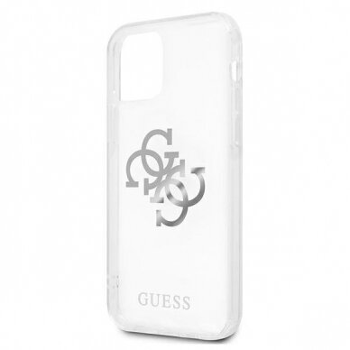 Originalus dėklas Guess GUHCP12LKS4GSI iPhone 12 Pro Max 6.7  Permatomas hardcase 4G Silver Charms Collection 5