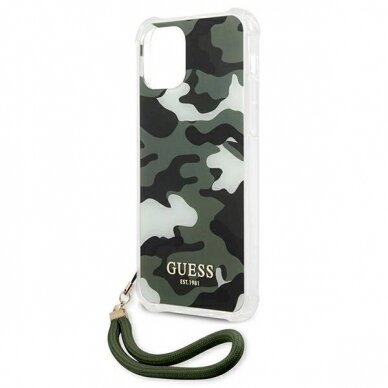 Originalus dėklas Guess GUHCP12LKSARKA iPhone 12 Pro Max 6.7  žalias/khaki hardcase Camo Collection 5