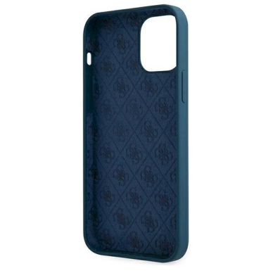 Originalus dėklas Guess GUHCP12LLSLMGBL iPhone 12 Pro Max 6.7  Mėlynas/Mėlynas hardcase Metal Logo Script 6