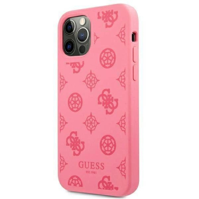 Originalus dėklas Guess GUHCP12LLSPEFU iPhone 12 Pro Max 6.7  Rožinis hard case Peony Collection 1