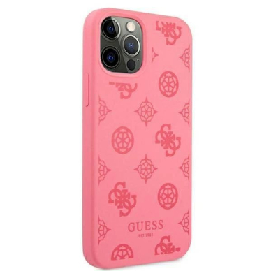 Originalus dėklas Guess GUHCP12LLSPEFU iPhone 12 Pro Max 6.7  Rožinis hard case Peony Collection 3