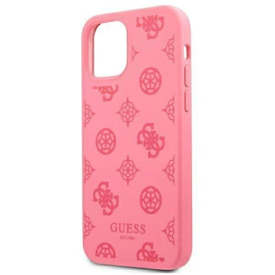 Originalus dėklas Guess GUHCP12LLSPEFU iPhone 12 Pro Max 6.7  Rožinis hard case Peony Collection 5