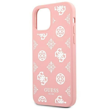 Originalus dėklas Guess GUHCP12LLSPEWPI iPhone 12 Pro Max 6.7  rožinis/rožinis hard case Peony Collection 5