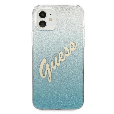 Originalus dėklas Guess GUHCP12SPCUGLSBL iPhone 12 mini 5.4  Mėlynas/Mėlynas Glitter Gradient Script 2